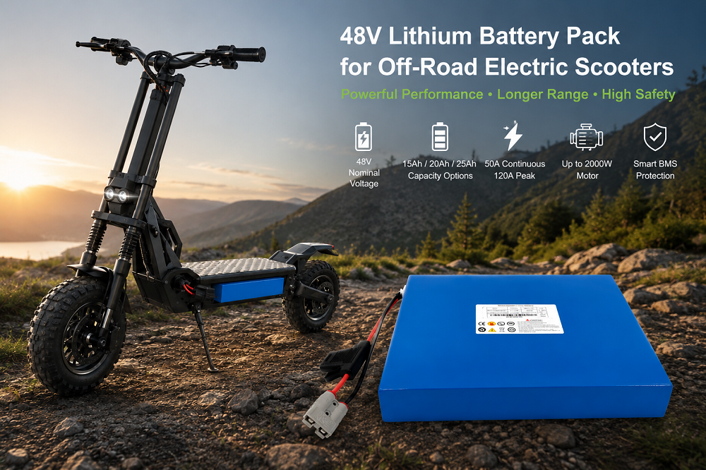 ultimo caso aziendale circa 48V Lithium Battery Pack for 2000W Off-Road Electric Scooters