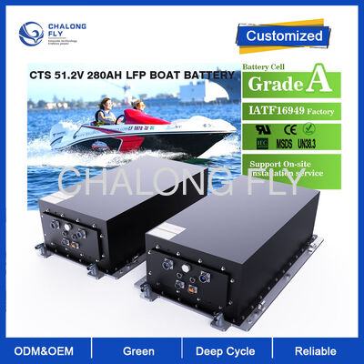 51.2V 280AH Lifepo4 Battery IP67 Waterproof Marine Lithium Battery with 6000 Cycles for Electric Boat