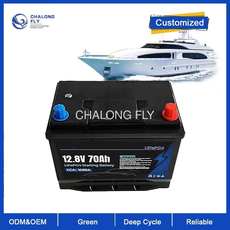 1300CCA 12V 130Ah IP67 Waterproof Marine Lithium Battery - LiFePO4 Boat Cranking Battery for Marine Starting