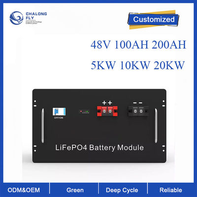LiFePo4 batteria del fosfato del ferro del litio di immagazzinamento dell'energia del ODM dell'OEM della batteria al litio 48V 5KW 10KW per i carretti di EV/RV/Boats/Golf
