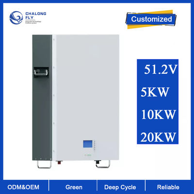 Batteria al litio a energia solare di stoccaggio Lifepo4 della casa del ODM 51.2V 100AH 200AH dell'OEM della batteria al litio LiFePo4 fissata al muro