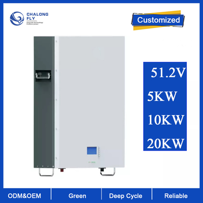 Batteria al litio a energia solare di stoccaggio Lifepo4 della casa del ODM 51.2V 100AH 200AH dell'OEM della batteria al litio LiFePo4 fissata al muro
