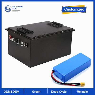 LiFePO4 Batteria al litio 48V 60V 72V 30AH 60AH 100AH Batteria agli ioni di litio personalizzata ricaricabile per moto e sedia a rotelle