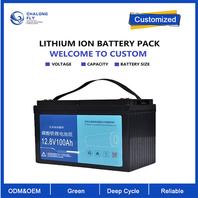 La batteria elettrica di pesca a traina del motorino del motore 12V100Ah della batteria al litio del ODM LiFePO4 dell'OEM ha personalizzato i pacchetti della batteria al litio