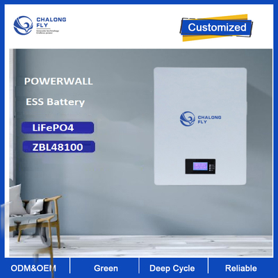 Batteria ricaricabile di Powerwall 100Ah 5KW Lifepo4 fissata al muro per il sistema di energia solare