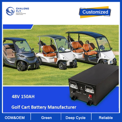 CLF OEM ODM 48V 36V 150AH LiFePO4 batterie al litio con CAN RS485 AGV RGV Golf Cart Robot Motociclette Scooter Auto