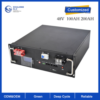 La batteria al litio pura dell'invertitore LiFePO4 della sinusoide della batteria al litio dell'OEM LiFePO4 del ODM imballa 48V 100Ah 150Ah 200Ah su misura