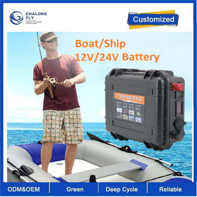 CLF 12V100AH OEM ODM Batteria al litio motore elettrico battello d'assalto kayak 24 volt 200 ampere batteria di propulsore marino