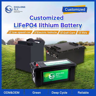 LiFePO4 Batteria al litio 48V 72V 96V 40AH 200AH 300AH 400AH Rechargeable EV Golf Cart OEM ODM Batteria agli ioni di litio