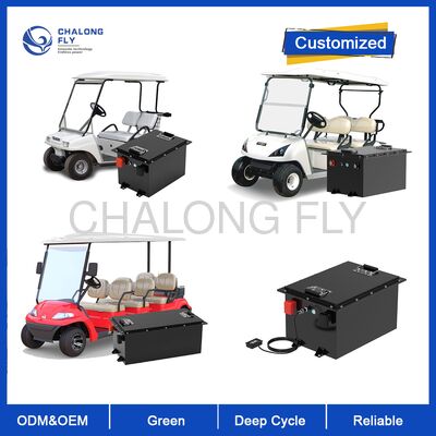 Batteria al litio per golf cart da 48V 100Ah con 4000 cicli e celle LiFePO4 di grado A