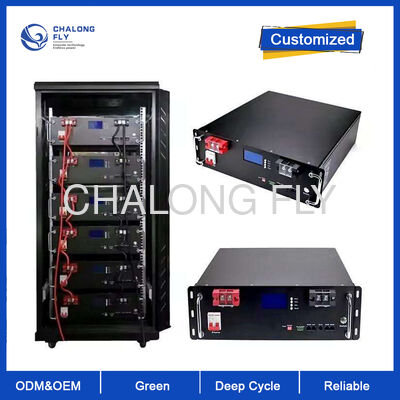 Batteria Li-ion modulare montata su rack da 48V 200Ah con Smart BMS e progettazione impilabile per lo stoccaggio dell'energia industriale