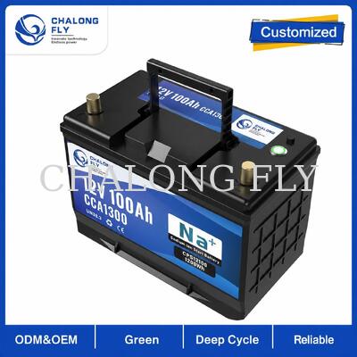 12V 70Ah-100Ah batteria di avvio RV agli ioni di sodio con manovra ad alta velocità e fino a 1300CCA per potenza sportiva