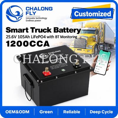 25.6V 105Ah LiFePO4 batteria di avvio per camion con 1000CCA per alimentare il condizionatore d'aria di parcheggio