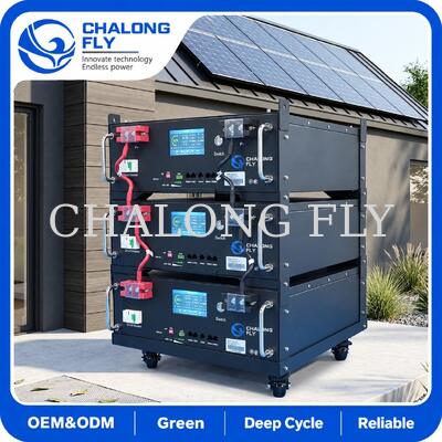 Batteria LiFePO4 da 51,2V 5kWh 10kWh montata su rack per accumulo di energia solare residenziale